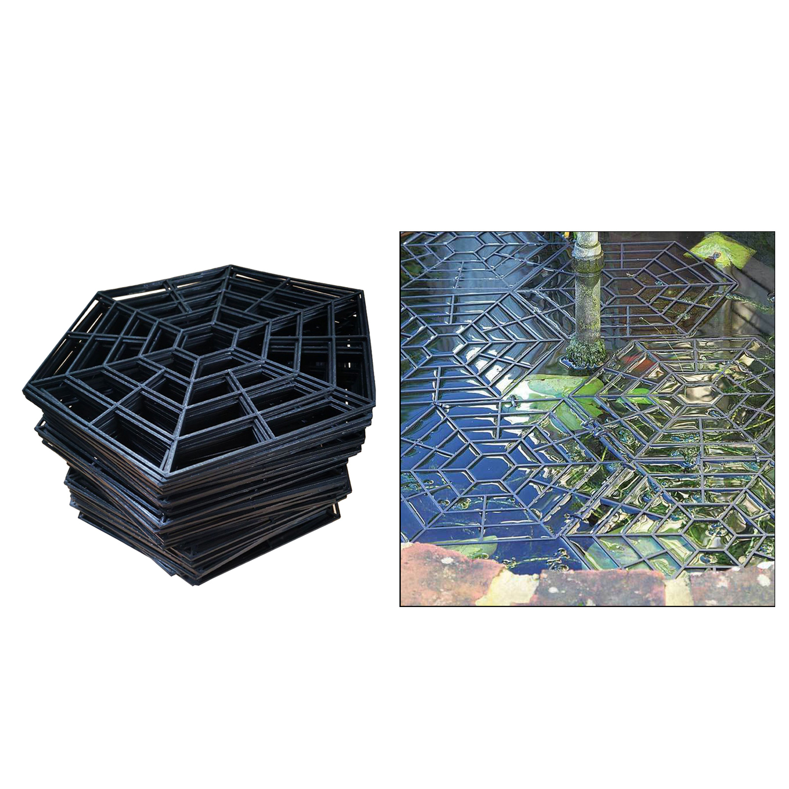 20pcs Fish Guard Grid Protective Floating Net Pond Protector Garden Supplies