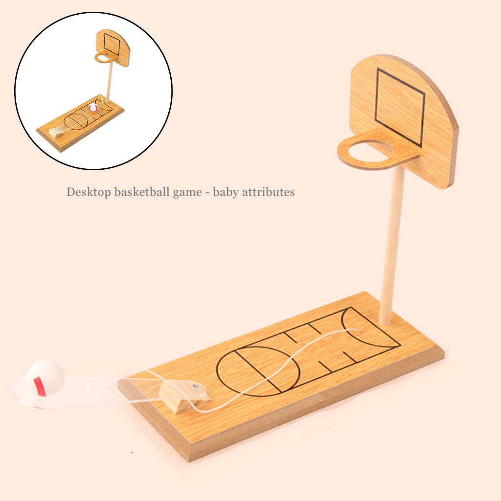 Mini Desktop Basketball Game Tabletop Portable Basketball Game Wooden Fun Sports Family Travel Toys