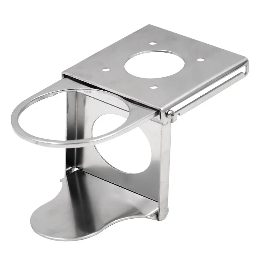 Adjustable Stainless Steel Drink Holder - Can Hold Mugs, Large Drinks and Almost Any Size Bottle or Can