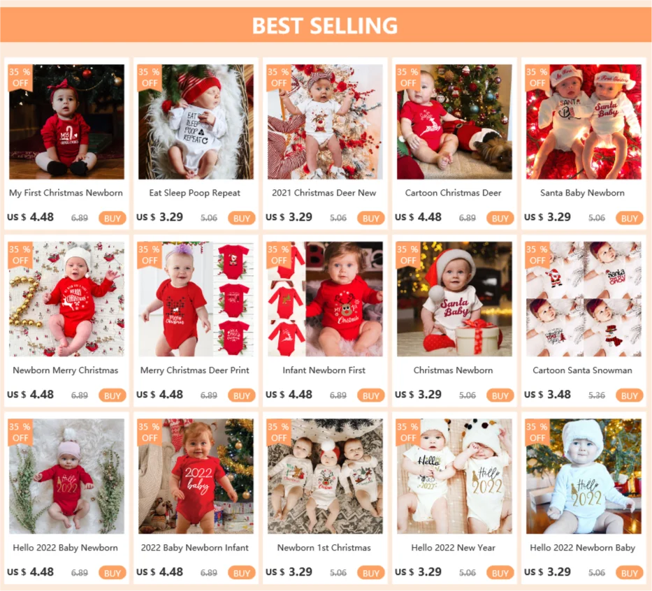 Infant Newborn First Christmas Rompers Baby Boys Girls Cotton Bodysuit Born Crawling Long Sleeve Jumpsuits Festival Party Gifts Baby Jumpsuit Cotton 