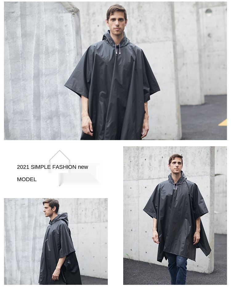 Description Picture 6 of itemMultifunctional Raincoat Universal Men Transparent Raincoat Women Backpack Poncho Rain Coat Cover Impermeable Camping Hiking