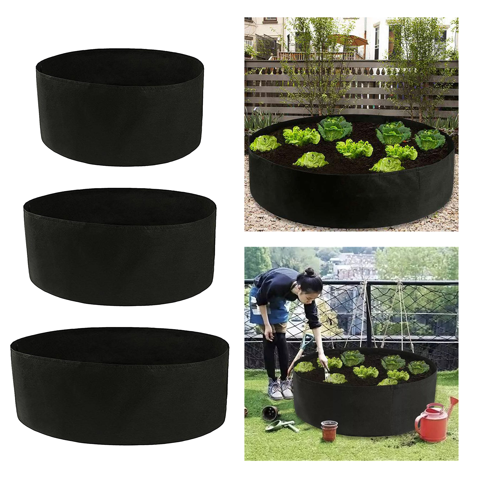 Plant Grow Bags Breathable Gardening Pots Planters Growing Bucket for Strawberry Potato Vegetable Holds Soil Garden Supplies