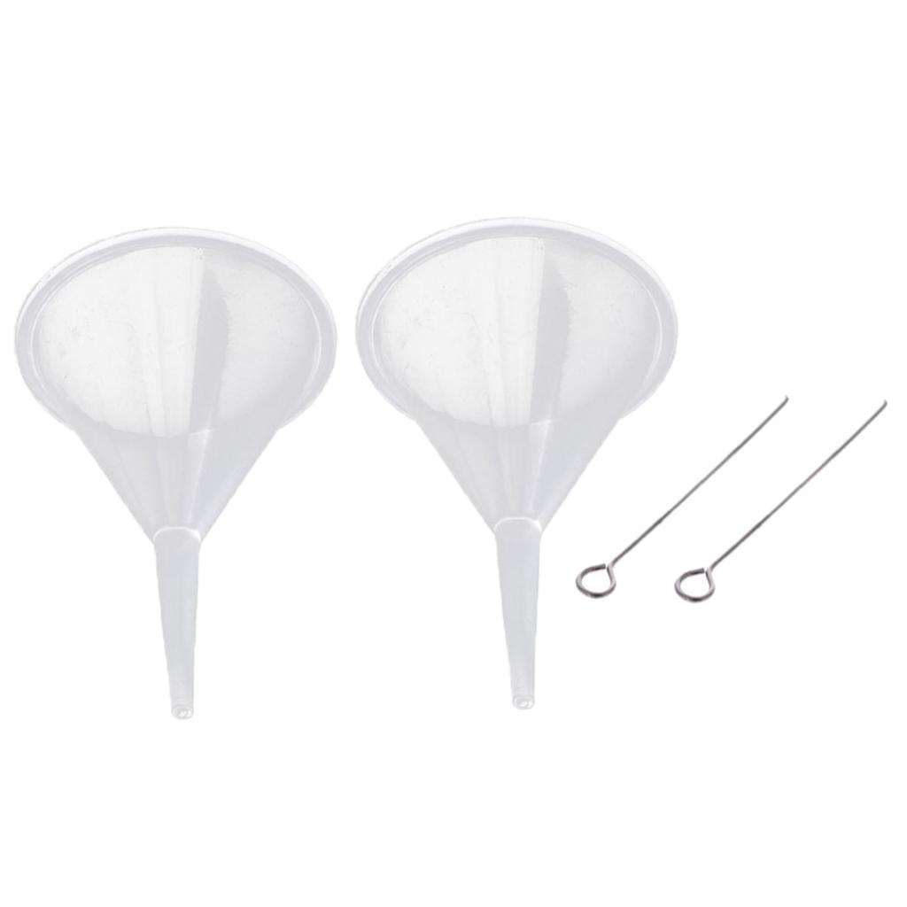 2 Piece Mini Funnel Plastic Metal Small Funnels For Cremation Jewelry Fill Kit