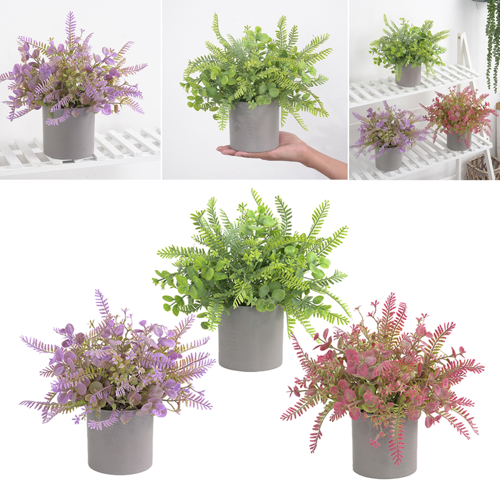 30x30cm Artificial Grass Plants Bonsai Home Garden Bedroom Balcony Party Decoration Small Potted Bonsai Plastic Ornament