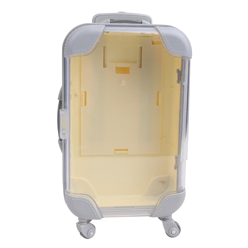   Suitcase with Adjustable Handle and Wheels  Luggage Doll Accessories Case Trunk for 18inch   