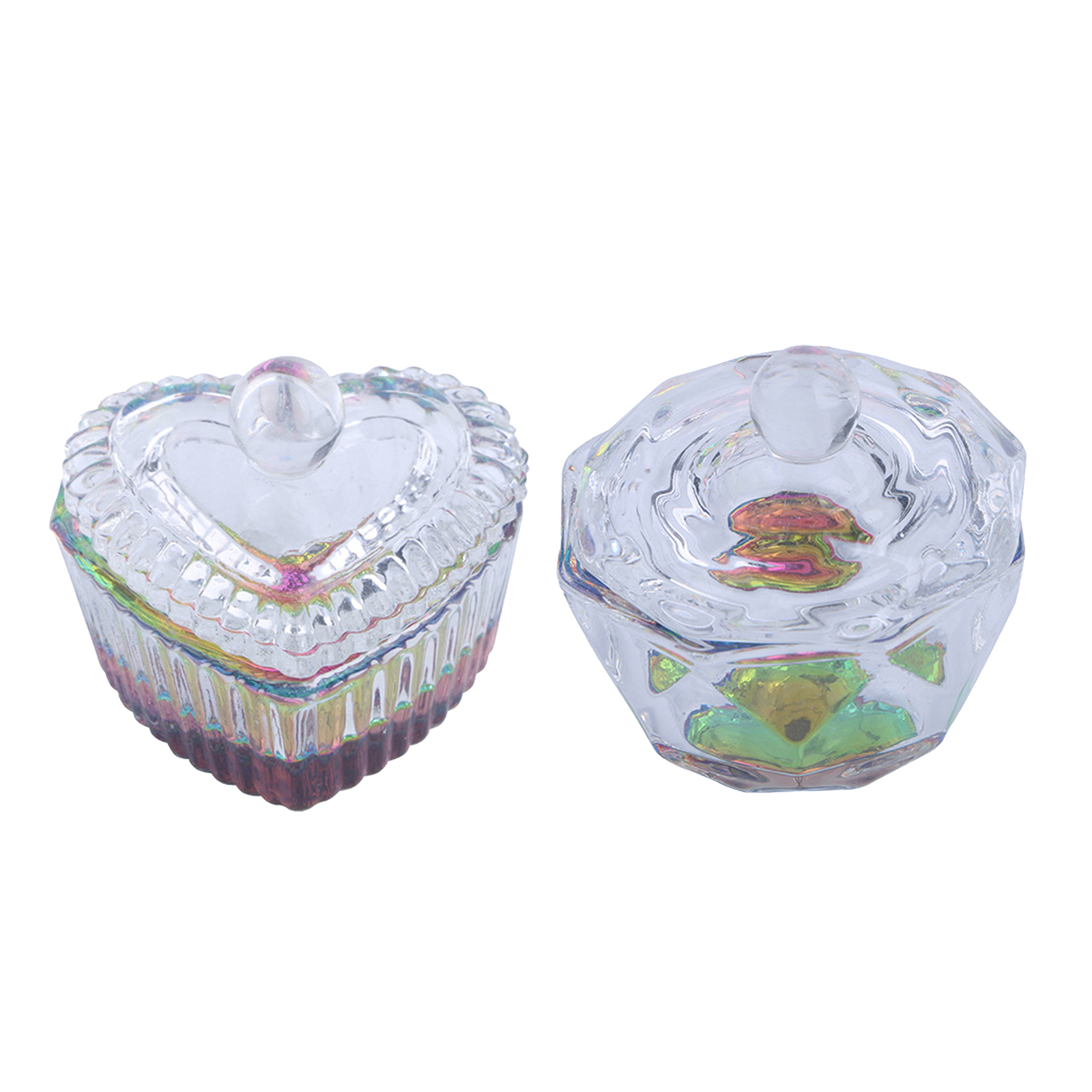 Liquid Powder Dappen Dish Crystal Glassware with Lid for Nail Art Dappen Dish Bowl Glass Crystal Cup Glassware