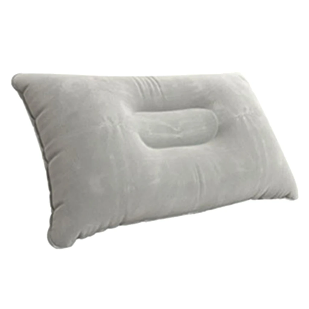 Soft Flocking Inflatable Air Pillow Protective Headrest Car  Travel Pillow