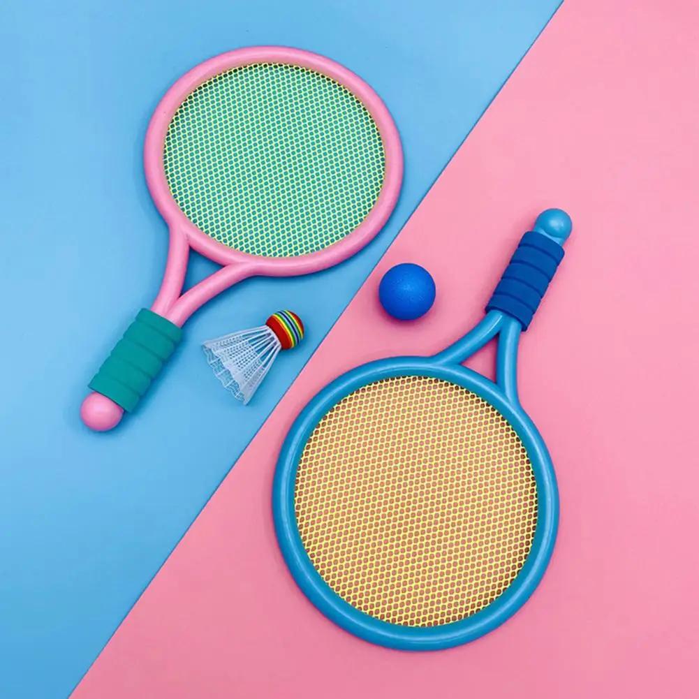 Meideli Badminton Racket Set for Kids Anti-Skid Sports Force Training Children Badminton Racket Parent-Child Game for Outdoor 