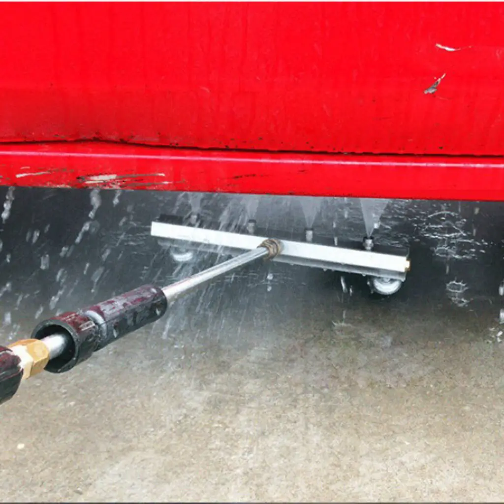 High Pressure Undercarriage Cleaner Cleaning Water Broom Under Cars Wash w/4 Nozzle Easy Control