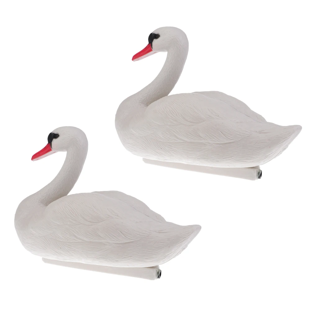 2 Pieces, Floating Swan Decoy, for Hunting, Fishing, Garden Decors, Pest Scarer, 2 Pieces, Floating Swan Decoy, for Hunting, Fishing, Garden Decors, Pest Scarer,