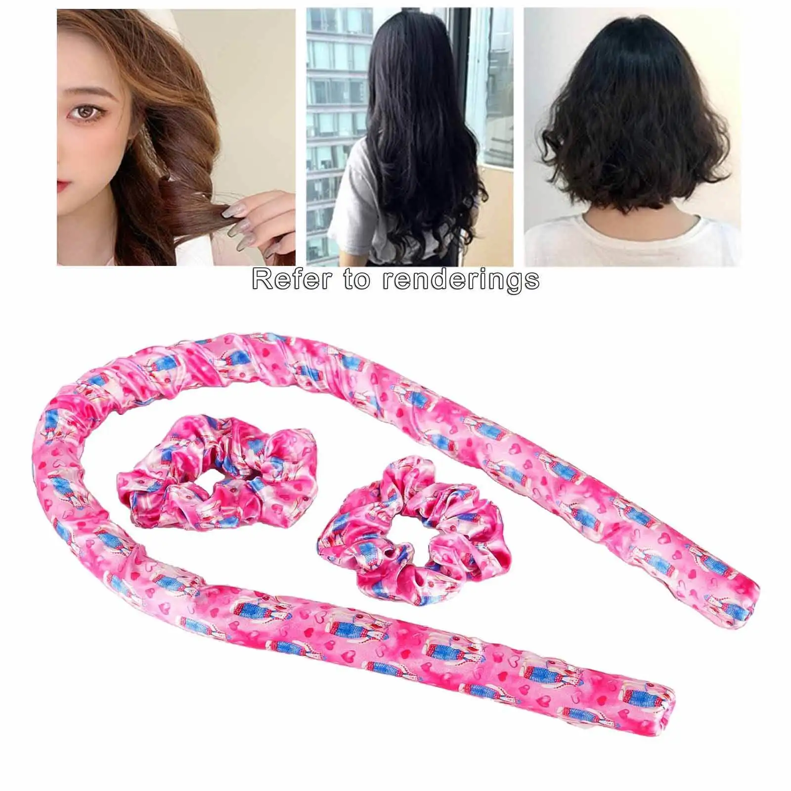 Curling Rod Sleeping Heatless Wave Formers Headband Hair Curlers Curls Ribbon for Long Medium Hair Natural Hair Girls Women