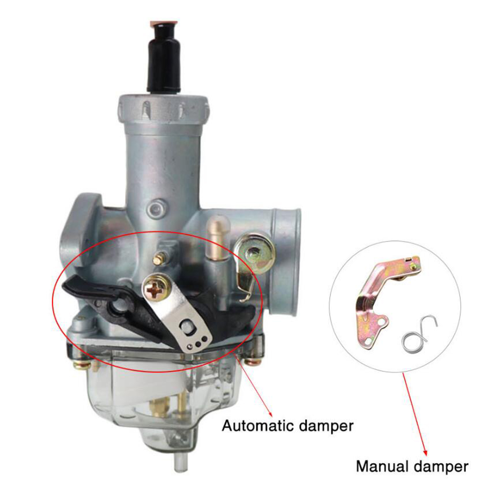 30mm PZ30 Motorcycle Motorbikes Carburetor Power Jet Moulding Accessories for ATV 150cc 160cc 200cc 250cc 4-Stroke Orange