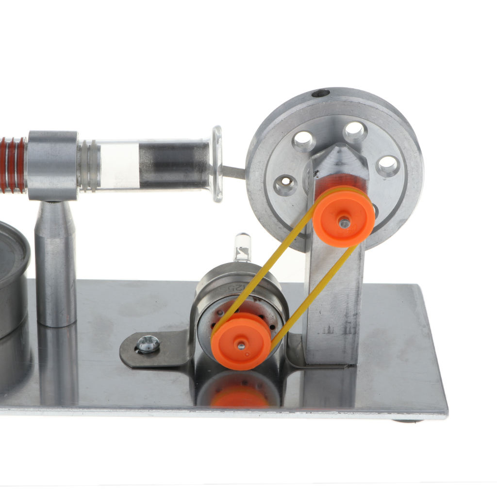 7xStirling Engine Colorful LED Flywheel Electricity Generator Educational Toy