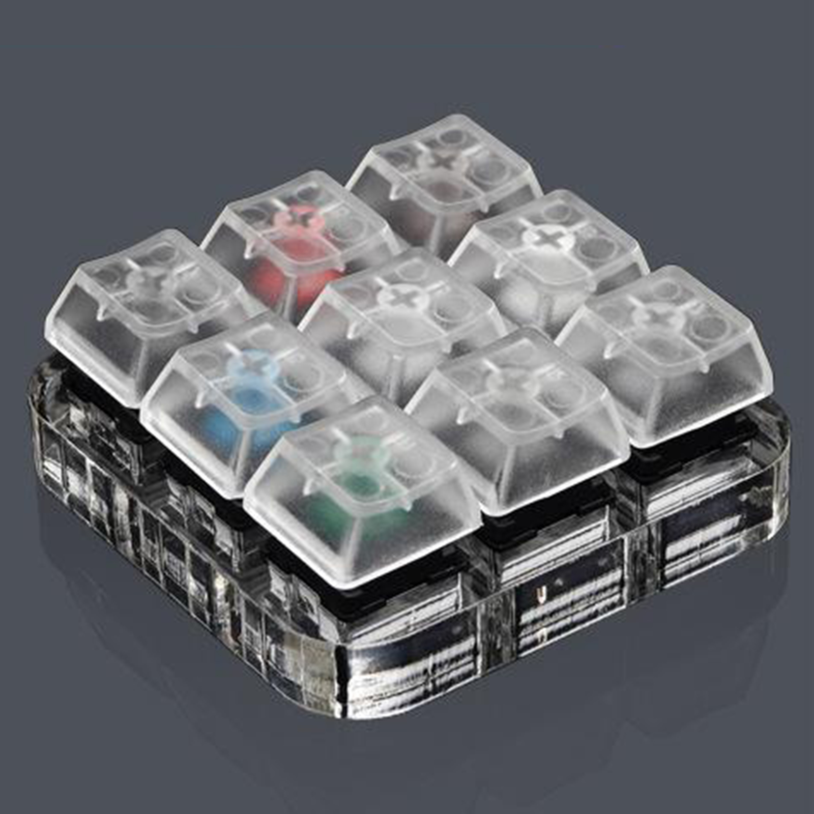 9 Key Switches Shaft Testing Tool Translucent Keycaps Mechanical Keyboard Switch Tester