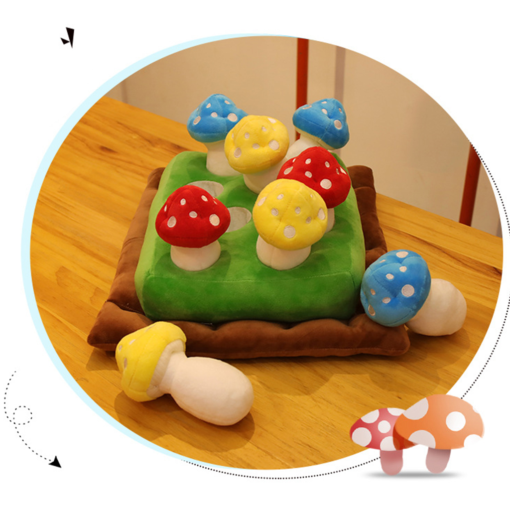 Cute Kids Mushroom Picking Plush Toys Vegetable Garden Games Educational