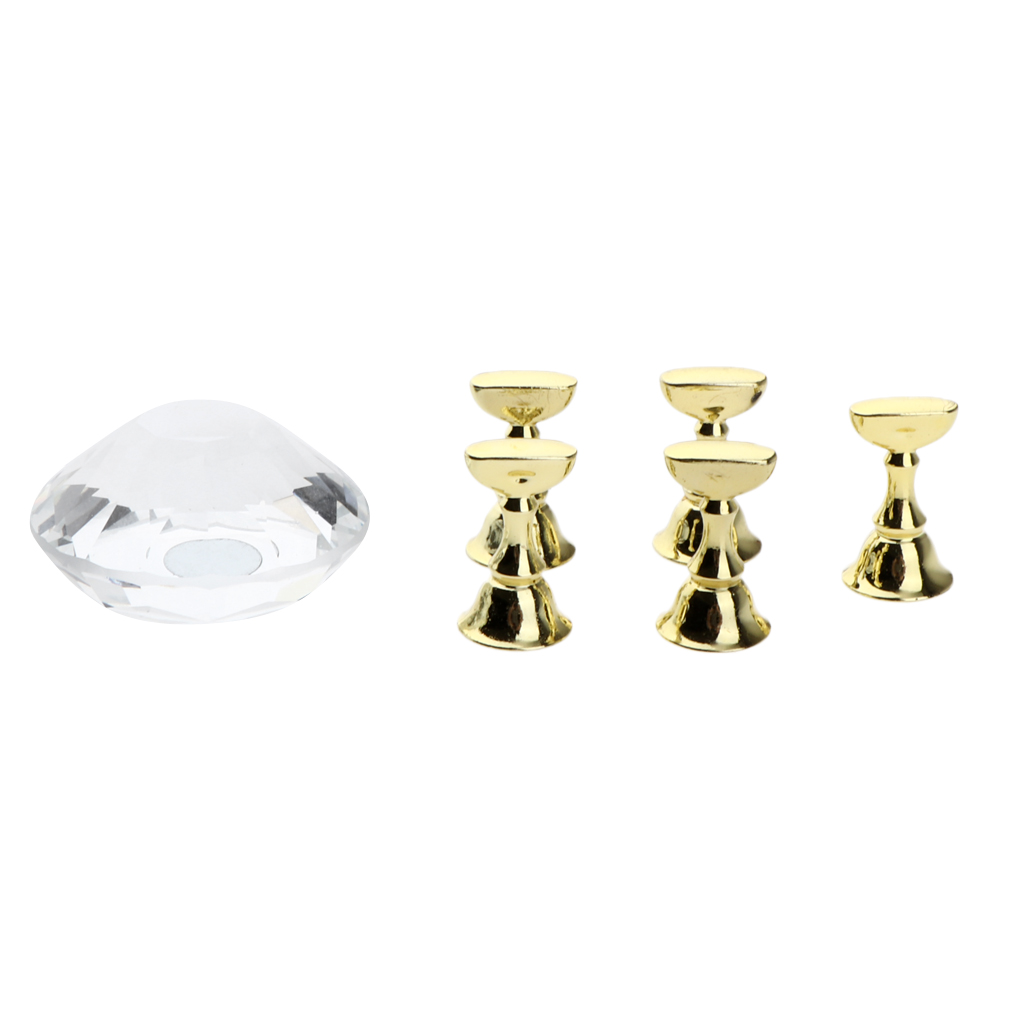 5 Pieces Nail Tips Holder Stand With Dreamy Style Nail Art Display Rack Stylish