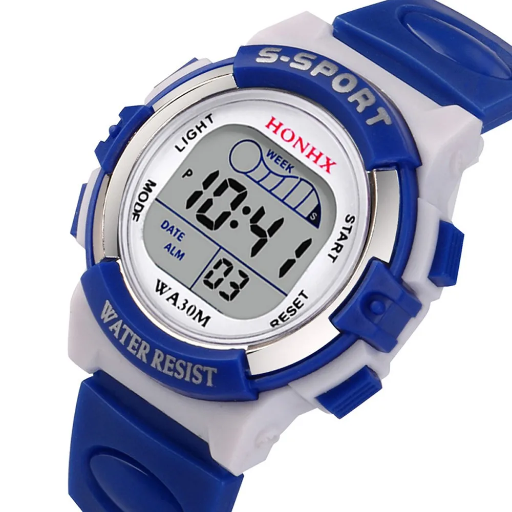 Watch For Boy Kids Fashion Waterproof Children Boy Lcd Digital Stopwatch Date Rubber Sport Wrist Watch שעונים לגבר Часы Мужские