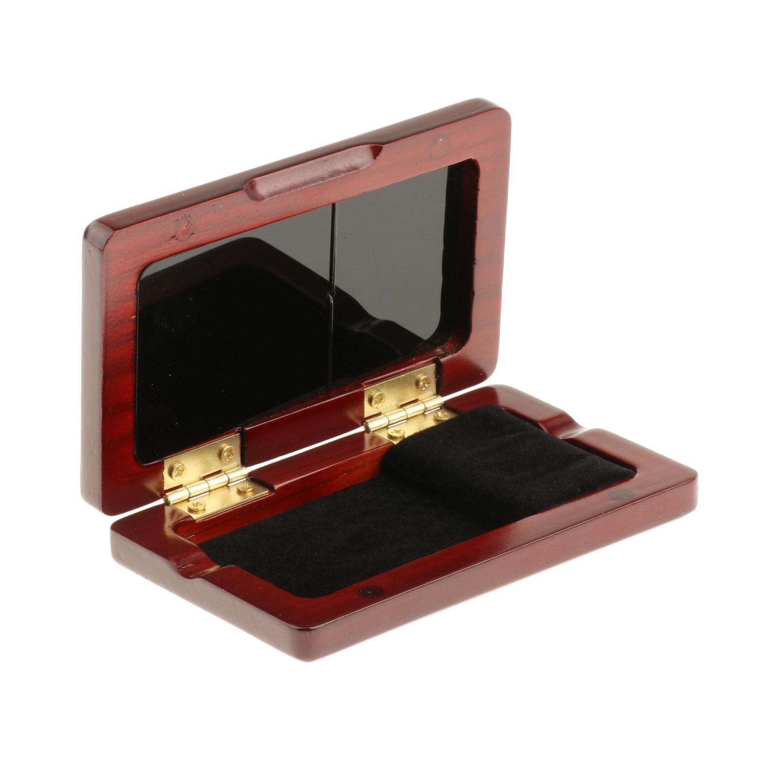 Oboe Reed Case Storage, Wooden Cover Reed Case Holder Storage Box for 2pcs Reeds Cover