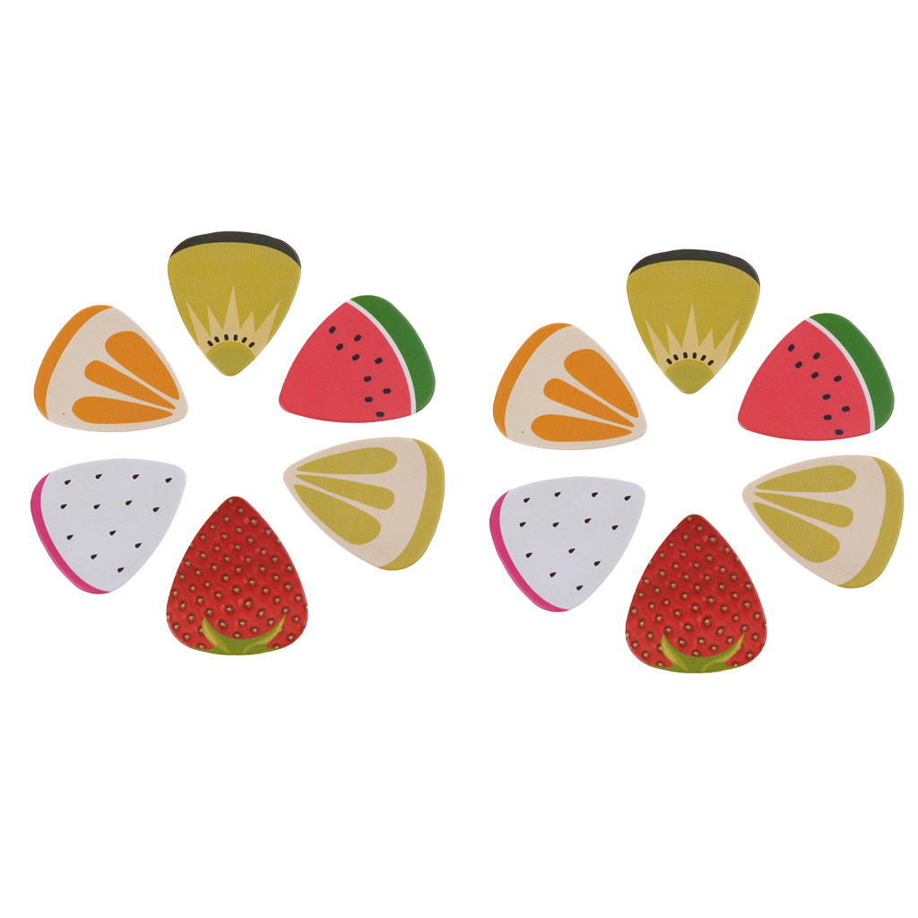 12pcs/pack Painted Colorful Pick Plectrum Guitar Ukulele Bass Accessories