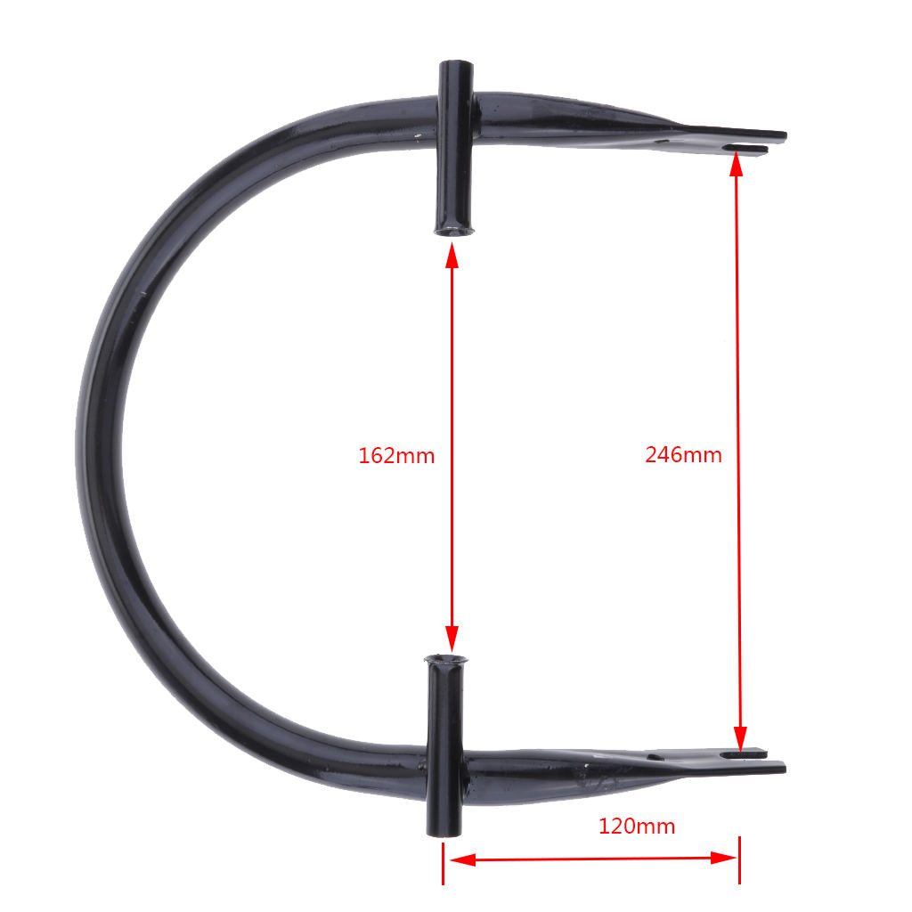 Motorcycle Motorbike Rear Back Handle Bar Grab Rail For Honda CG125 (Black)