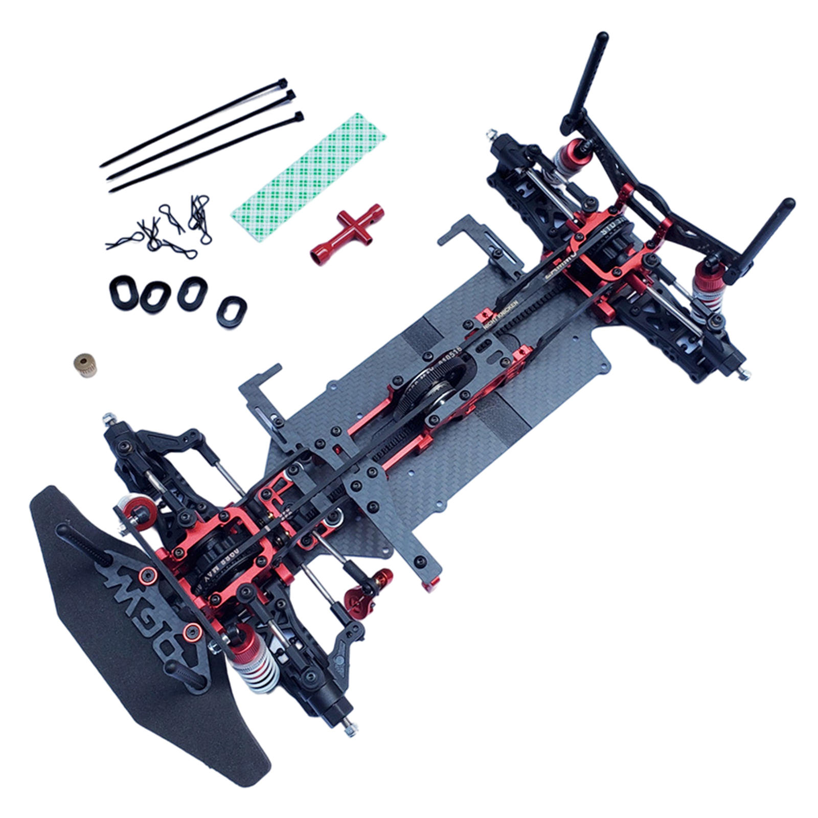 RC Carbon Fibre Chassis Metal Frame for 1:10 RC on-Road Car Upgrades Accs