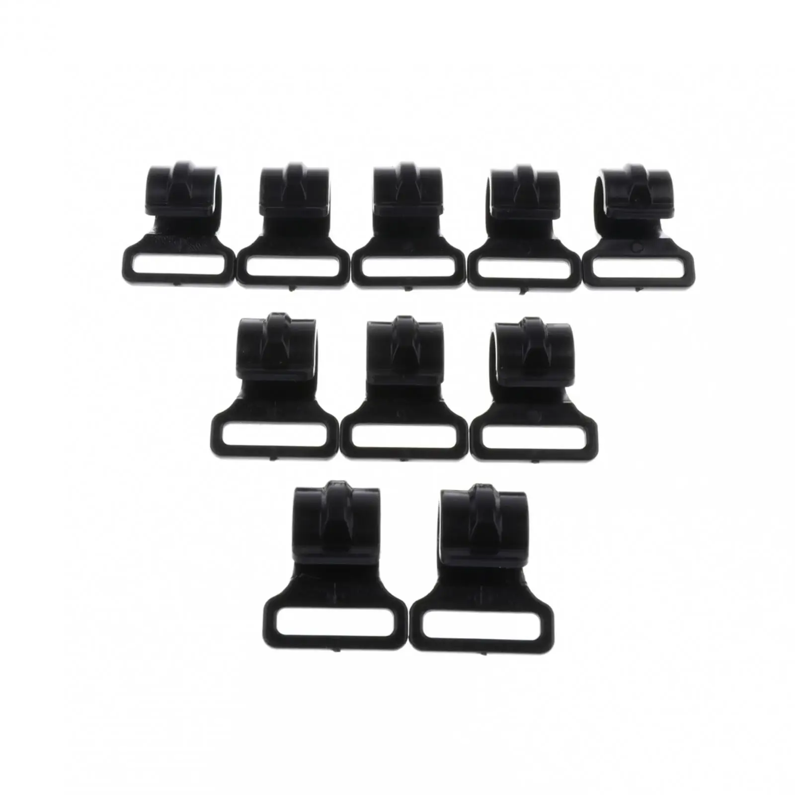 MagiDeal 10pcs Camping Tent Clips Accessories Outdoor Tent Hook Clamp Black 2.5cm