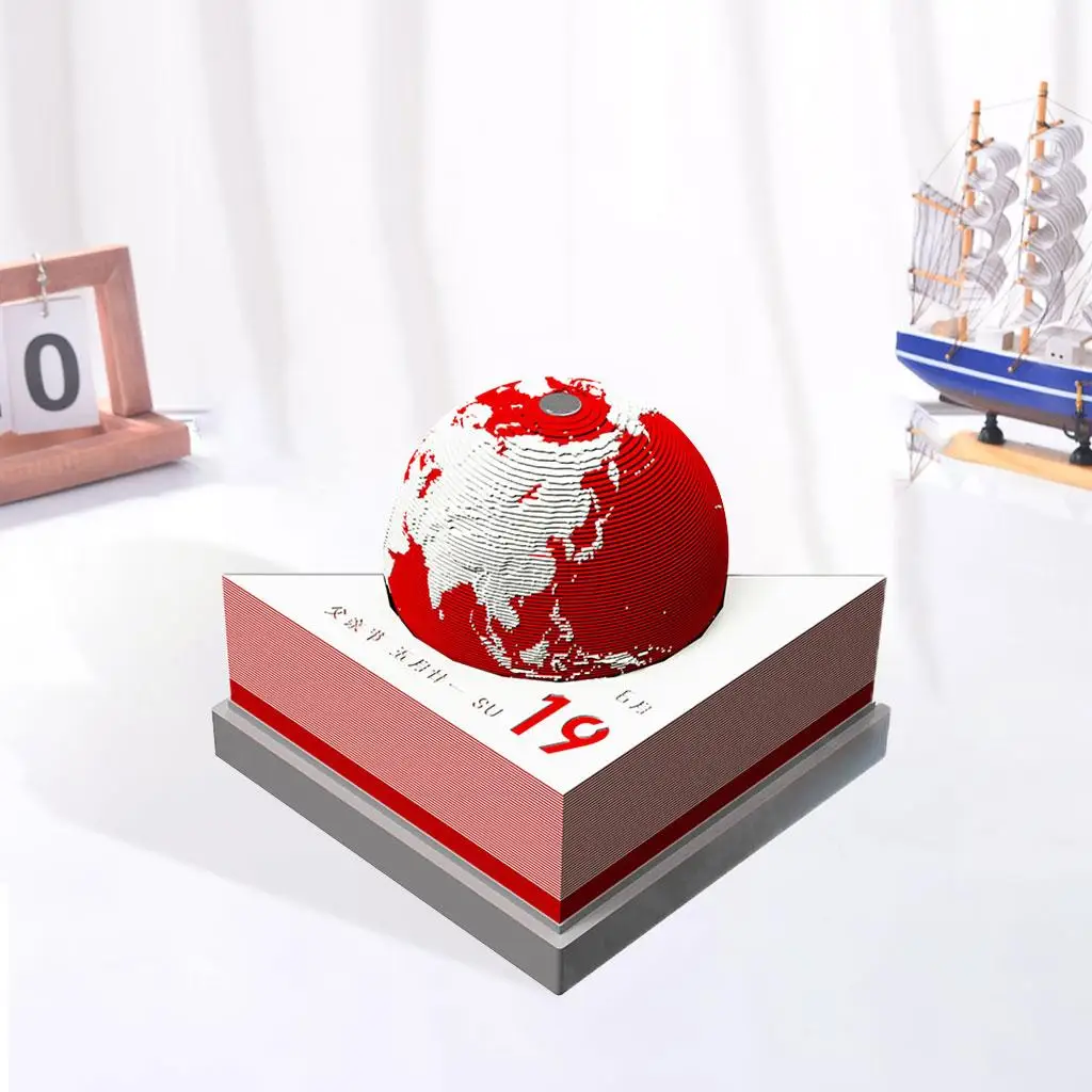 2022 Earth Calendar Memo Pad 3D Daily Sign DIY Advent Calendar for Organizing School
