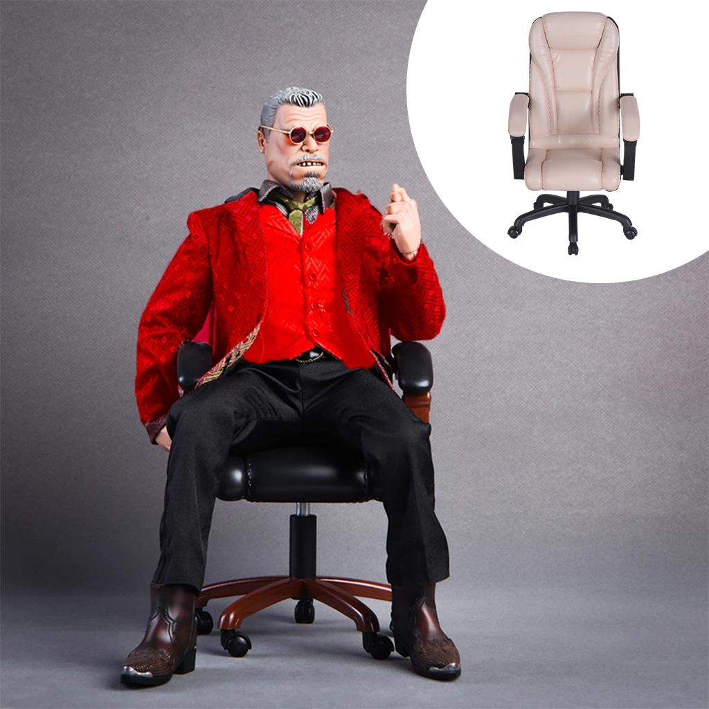 1/6 Plastic Mans Soldier Swivel Chair Army Plastic Office Chair for 12`` HT Action Figure