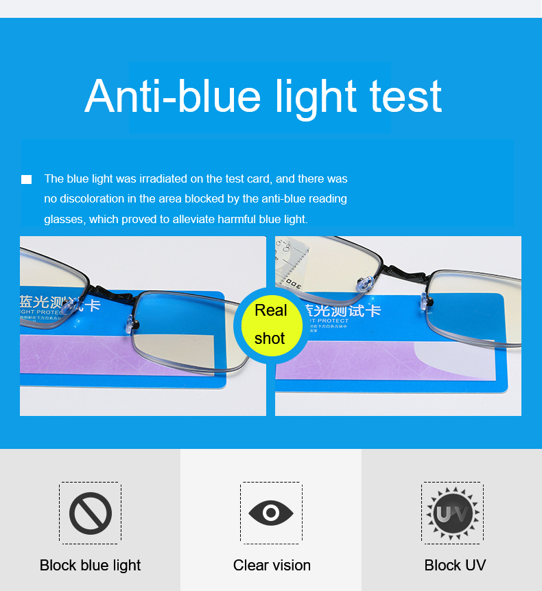 CLLOIO New Trend Multifocal Business Reading Glasses Men Memory Titanium Half frame Anti Blue Ray Progressive Glasses for Women