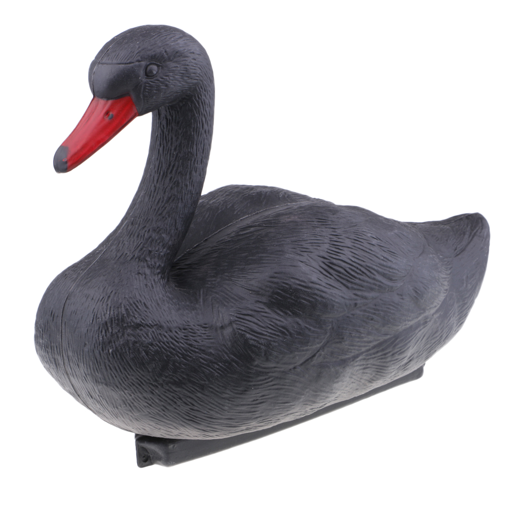 Outdoor XPE Realistic Lifelike Swan Decoy Pond Bird Deterrent Decoration Hunting Fishing Floating Decoys Yard Ornamental White