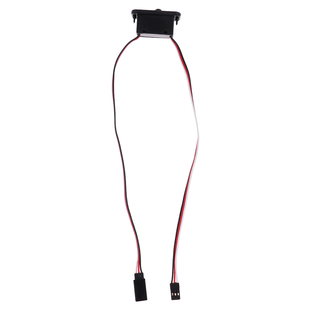 ON/OFF Switch FUTABA/JR Plug 25CM Cable Wire LED Male to Female for RC Servo