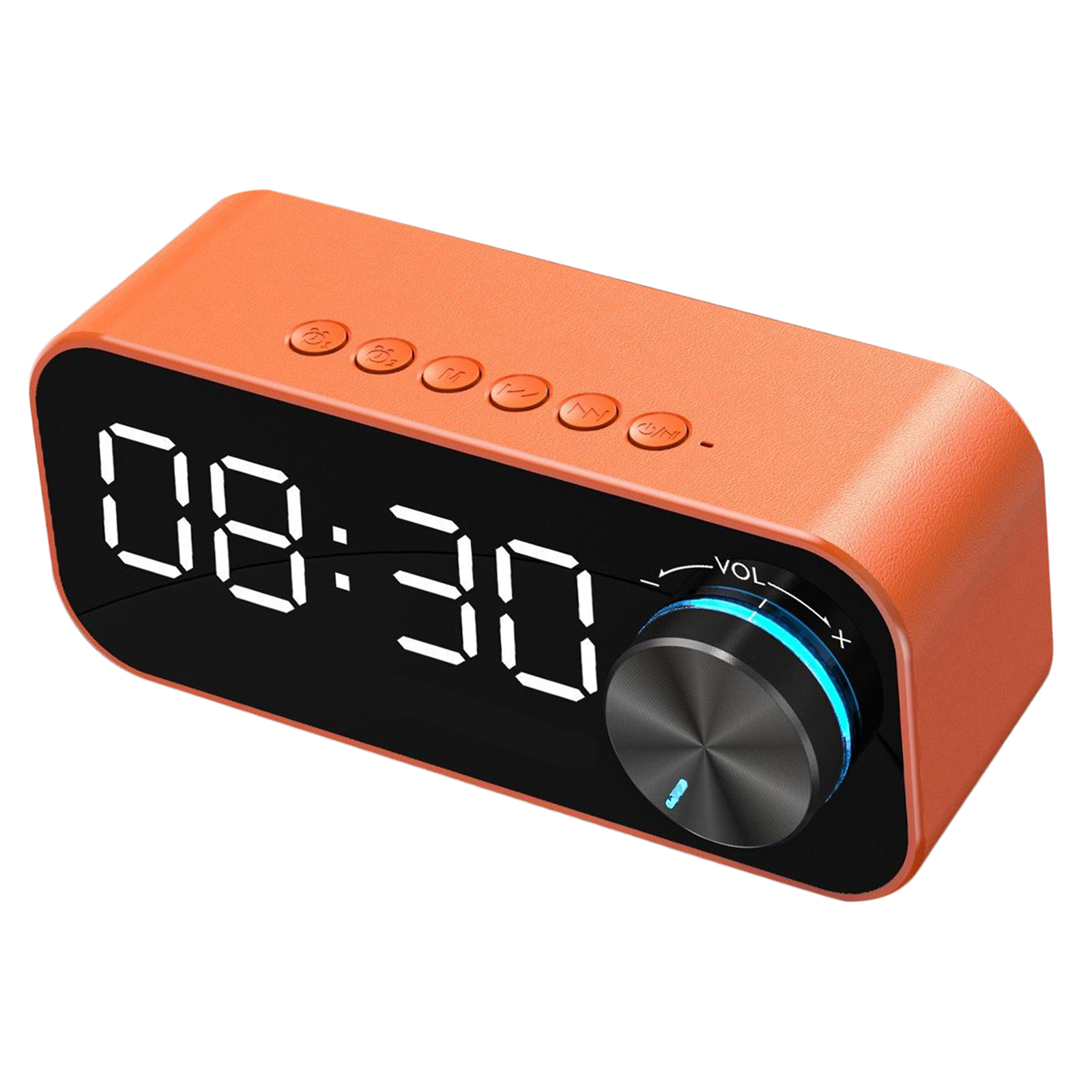 LED Dual Alarm Clock Bluetooth Stereo Speaker USB TF Card Desktop Night