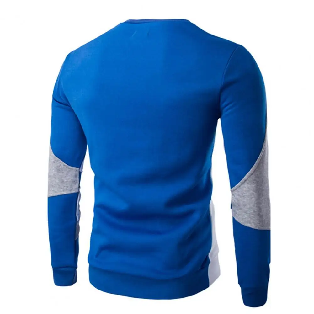 Men Cotton Sweater Spliced Pullovers Contrast Colors Patchwork Plush Thicken All Match Warm Autumn Sweatshirt for Work Outwear black turtleneck mens
