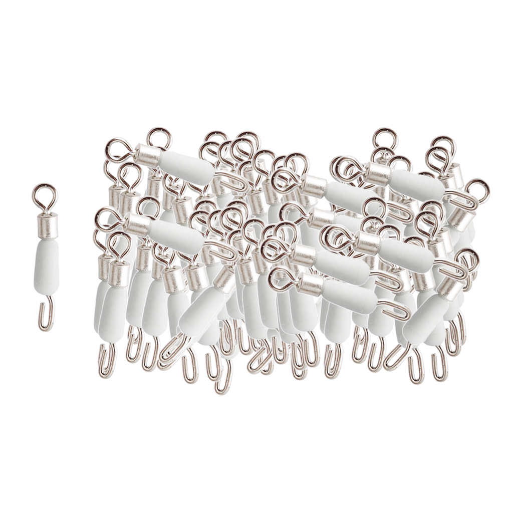 100pcs Quick Fishing Clip Line Connector Rolling Swivel Sub-line Hook Device