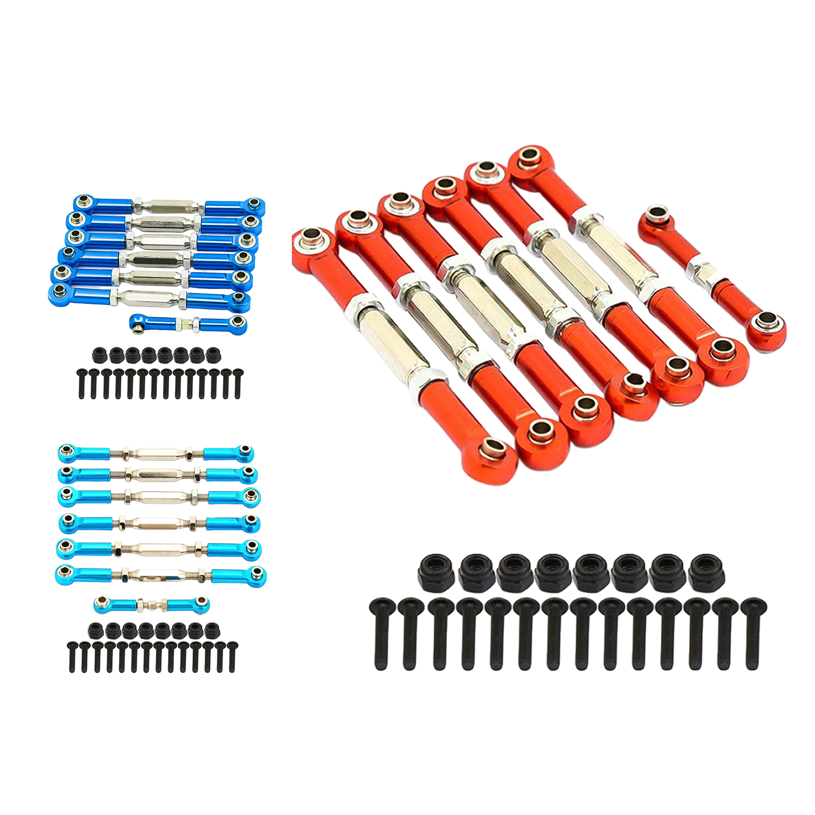 7PCS Aluminum Servo Link Tie rods 80-98MM 3644 For RC Traxxas 1/10 Slash 2WD Upgrade Parts Accessories