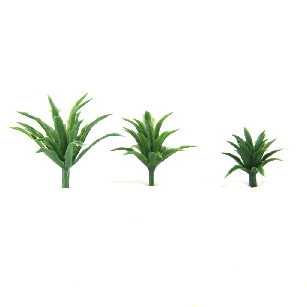 50pcs Green Scenery Landscape Model Sword Grass 1/60-1/75 Artificial Landscape Grass Fake Garden Grass Dollhouse Decoration