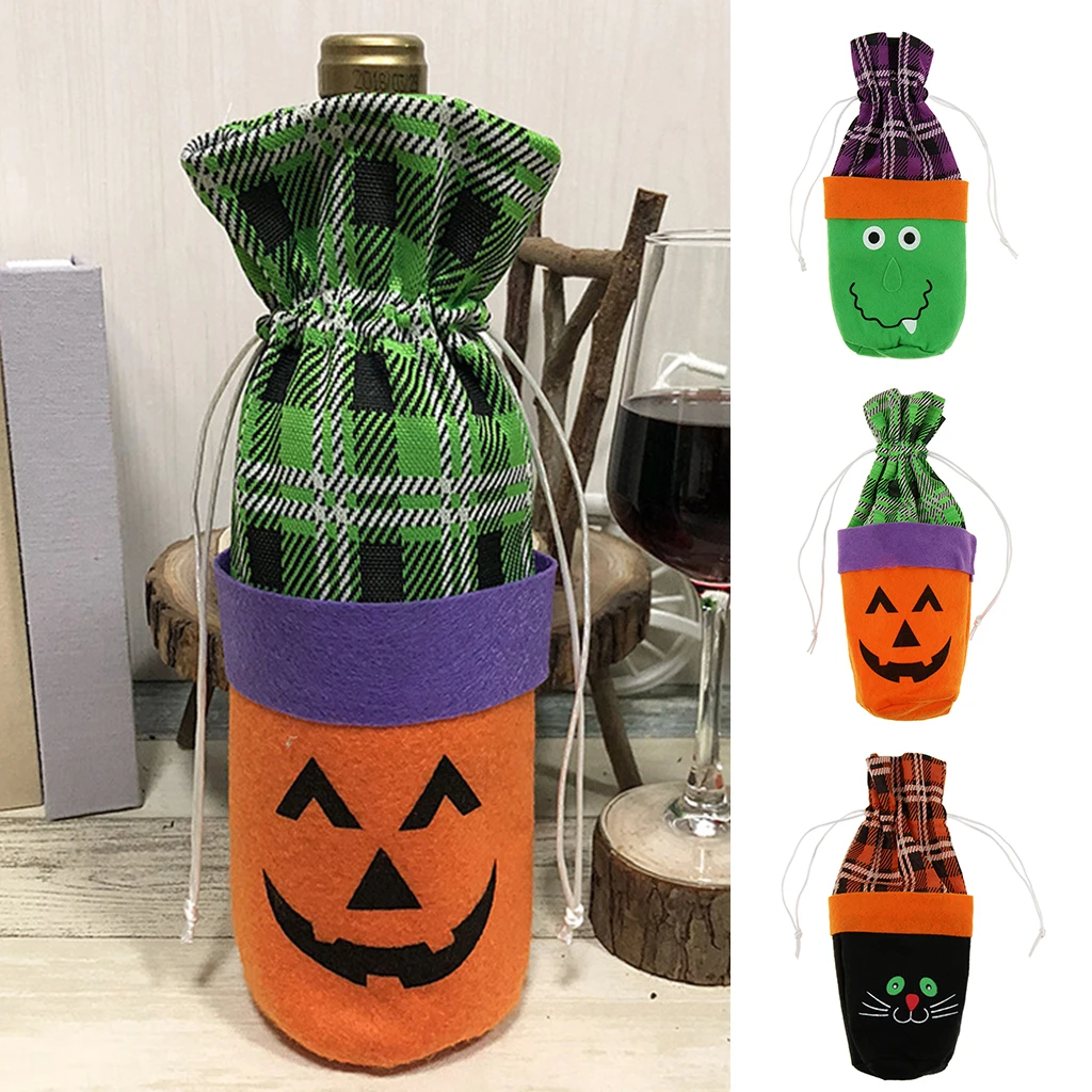 Halloween Drawstring Candy Tote Bags Witch Pumpkin Party Kids Gift Bag Decor