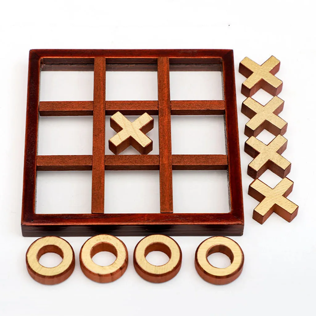 Tic Tac Toe for Kids and Adults Family Games Traditional Classic Board Games Wood Rustic for Family and Kids Games