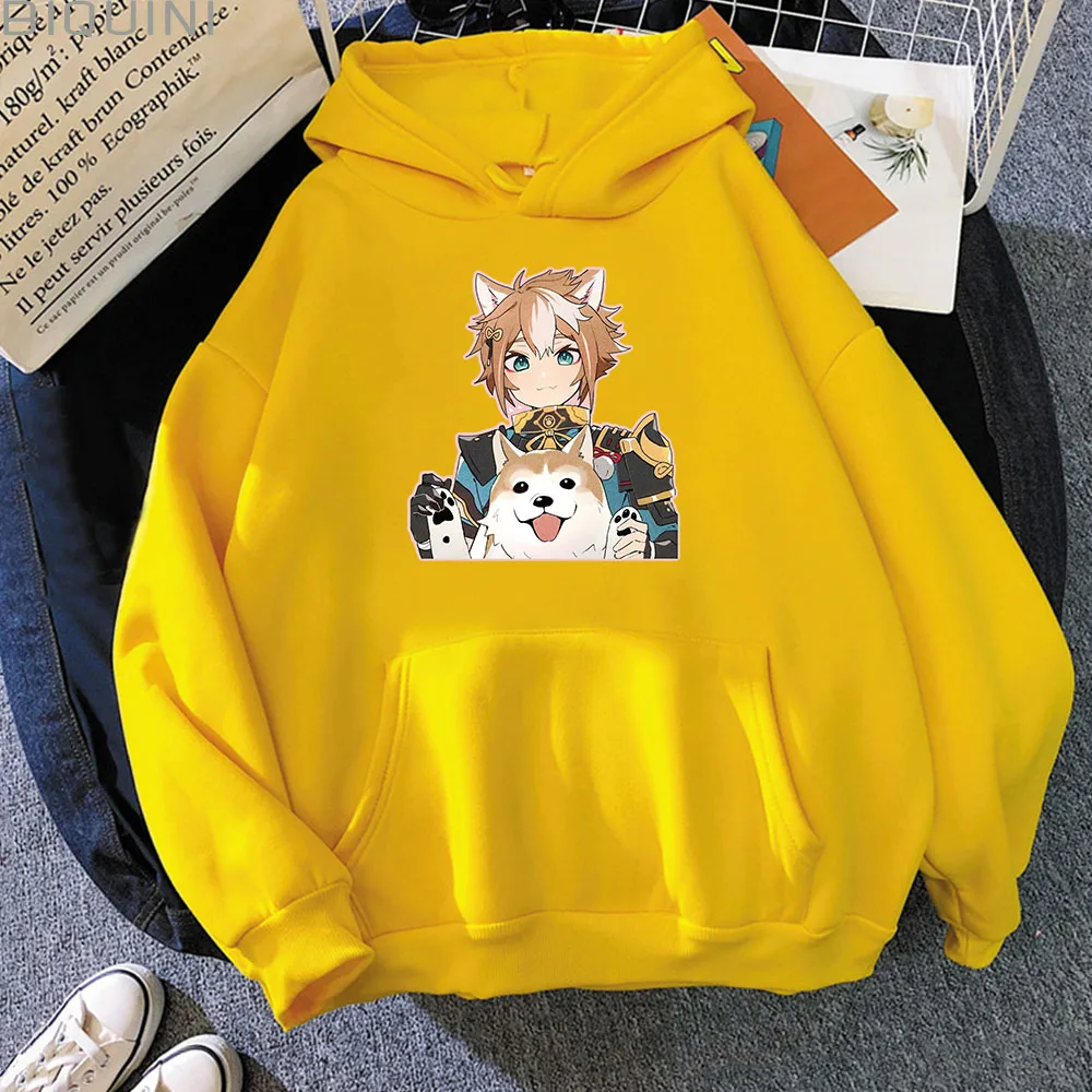 Hot Game Gorou Kawaii Print Hoodie Genshin Impact Cute Shiba Inu Teens Students Loose Sweatshirt Unisex Harajuku Casual Pullover sweatshirts for girls