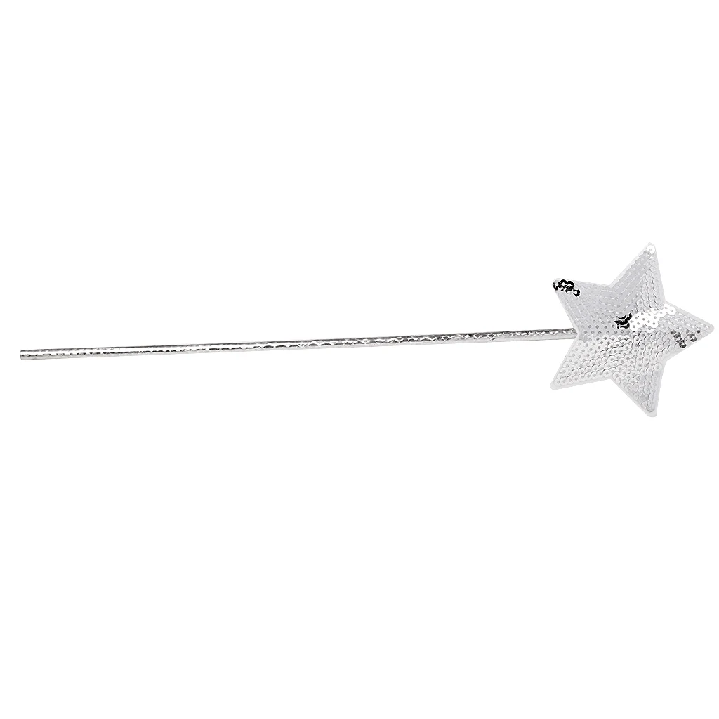 Shiny Sequin Star Princess Wand Girls Party Birthday Magic Scepter Angel Kids Fancy Dress Props