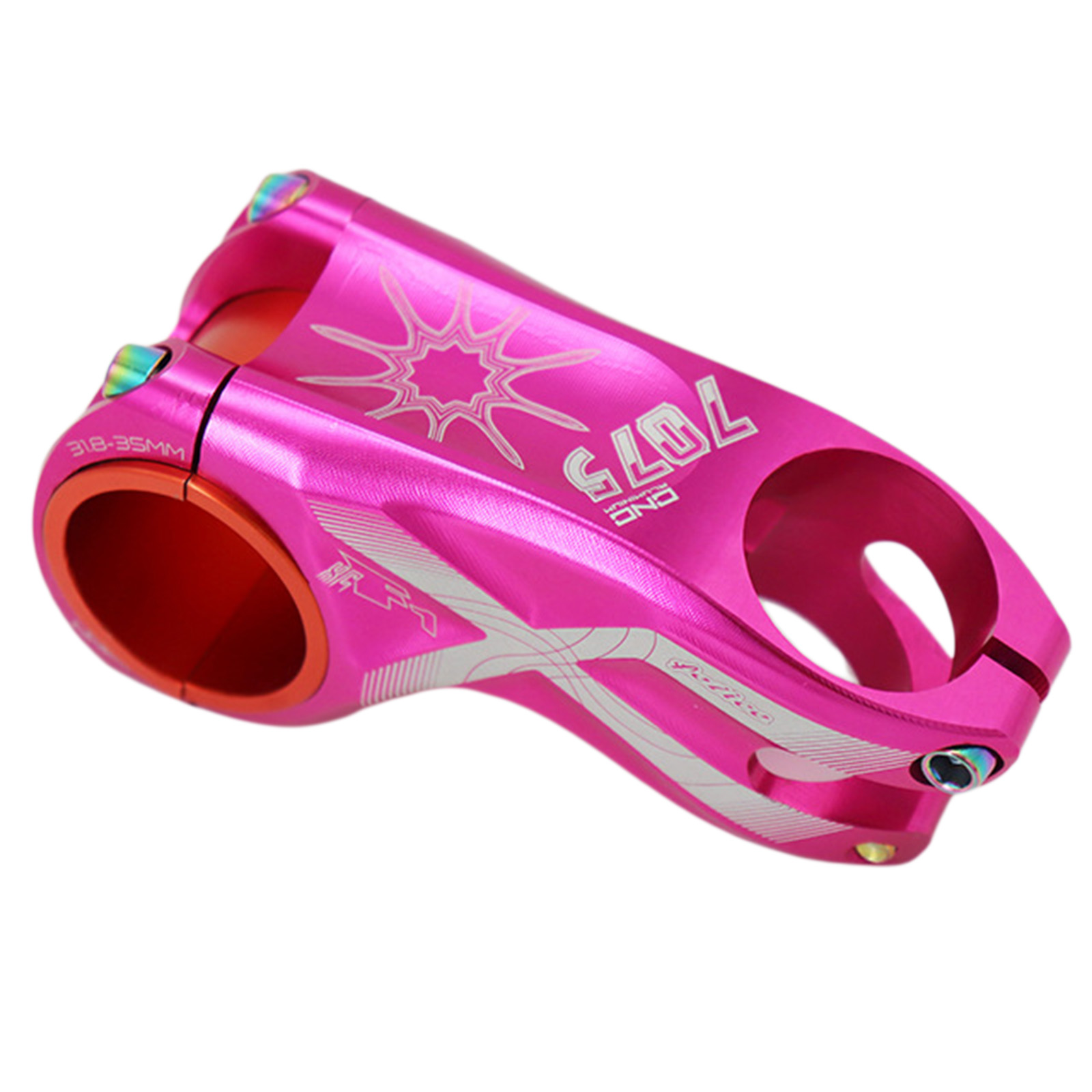 Solid Mountain Bike Stem 31.8mm Aluminum Alloy 4-Bolt MTB BMX Bike Stem Short Handlebar for Road Mountain Bike Gear Cycling Part
