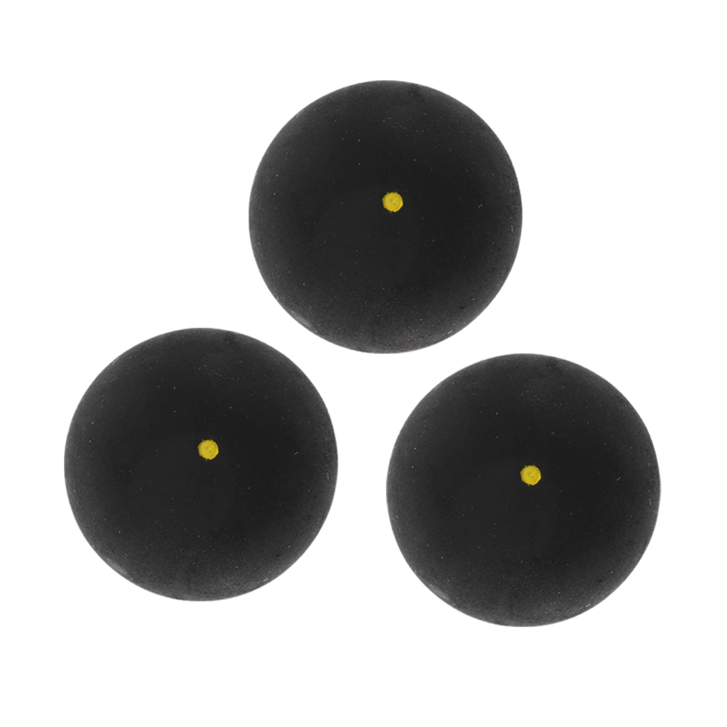 3Pcs/Set 4cm Squash Ball Yellow Racquetball Balls Racquet Sport Rubber Ball
