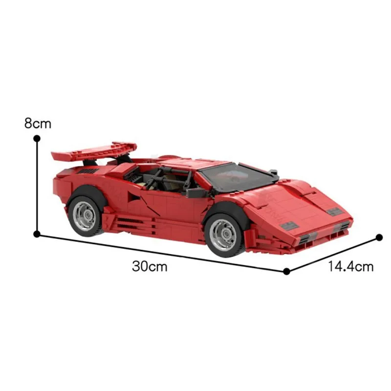 Details about   Lamborghini Countach LP5000 QV White MOC-57779 Building Blocks Bricks Toys NEW 