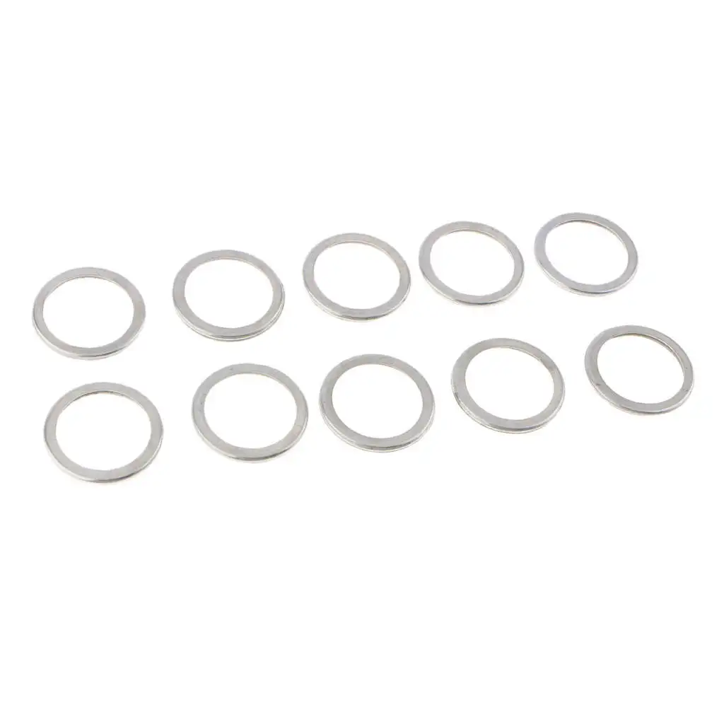10PCS M20 Aluminum Oil Crush Washers/Drain Plug Gaskets Compatible with   11126- AA000, Silver