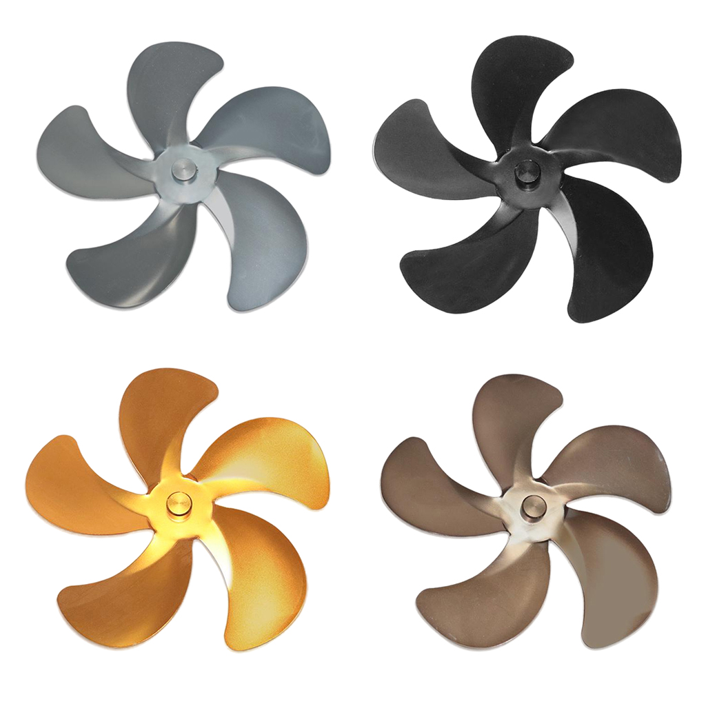 5 Blade Wood   Fan Fireplace Fire Heat Power Saving Eco Fan Replacement