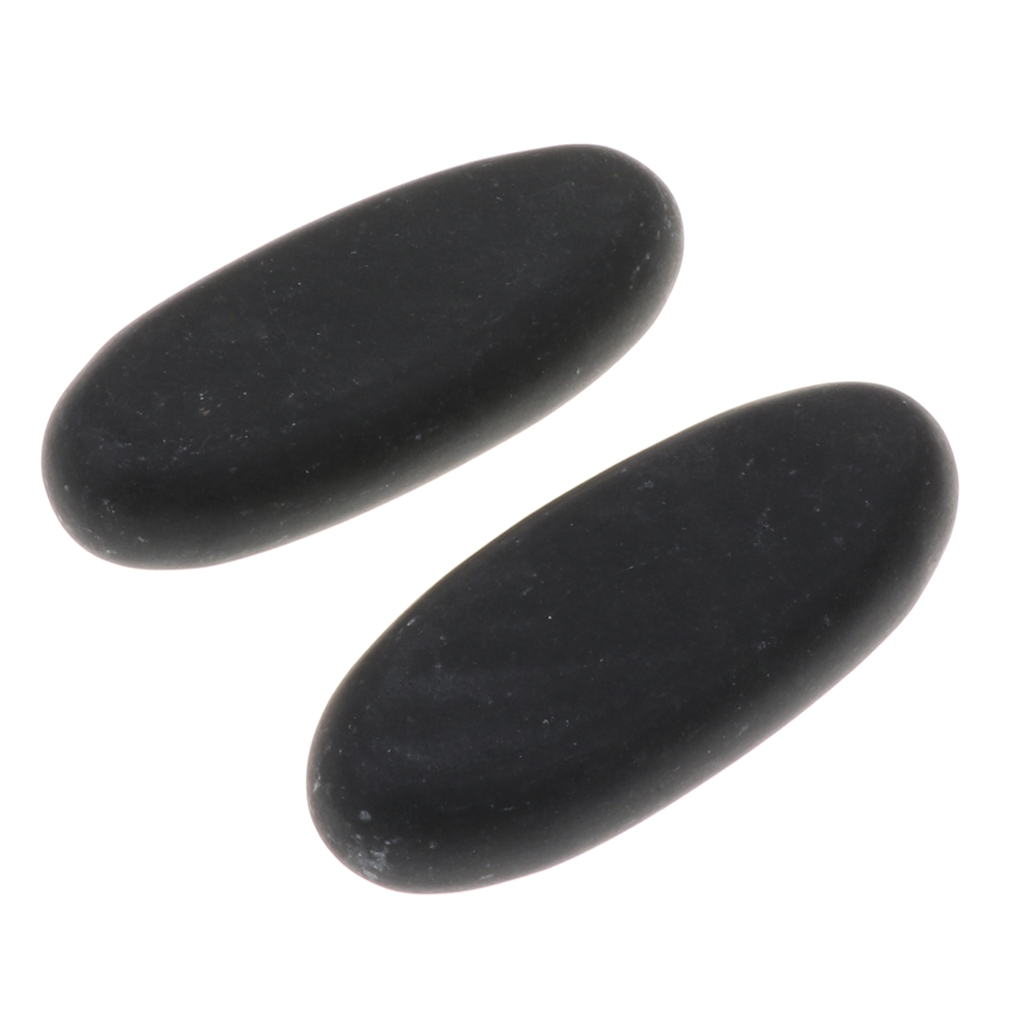 2X Premium Fitness Black Basalt Hot Rock Stones for Spa Massage Relaxation