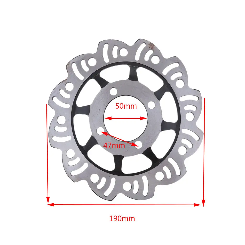 190mm 50mm Centre Brake Caliper Disc Rotor for Trail Dirt Pit Bike 90 110 125cc