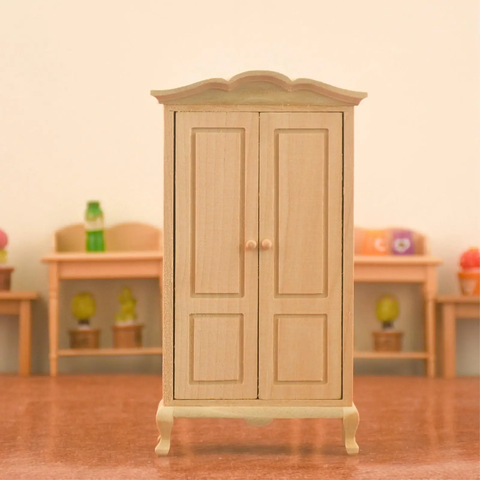 Exquisite Wardrobe 1:12 Dollhouse Miniature Living Room Furniture Life Scene Model Toy Bedroom Ornaments