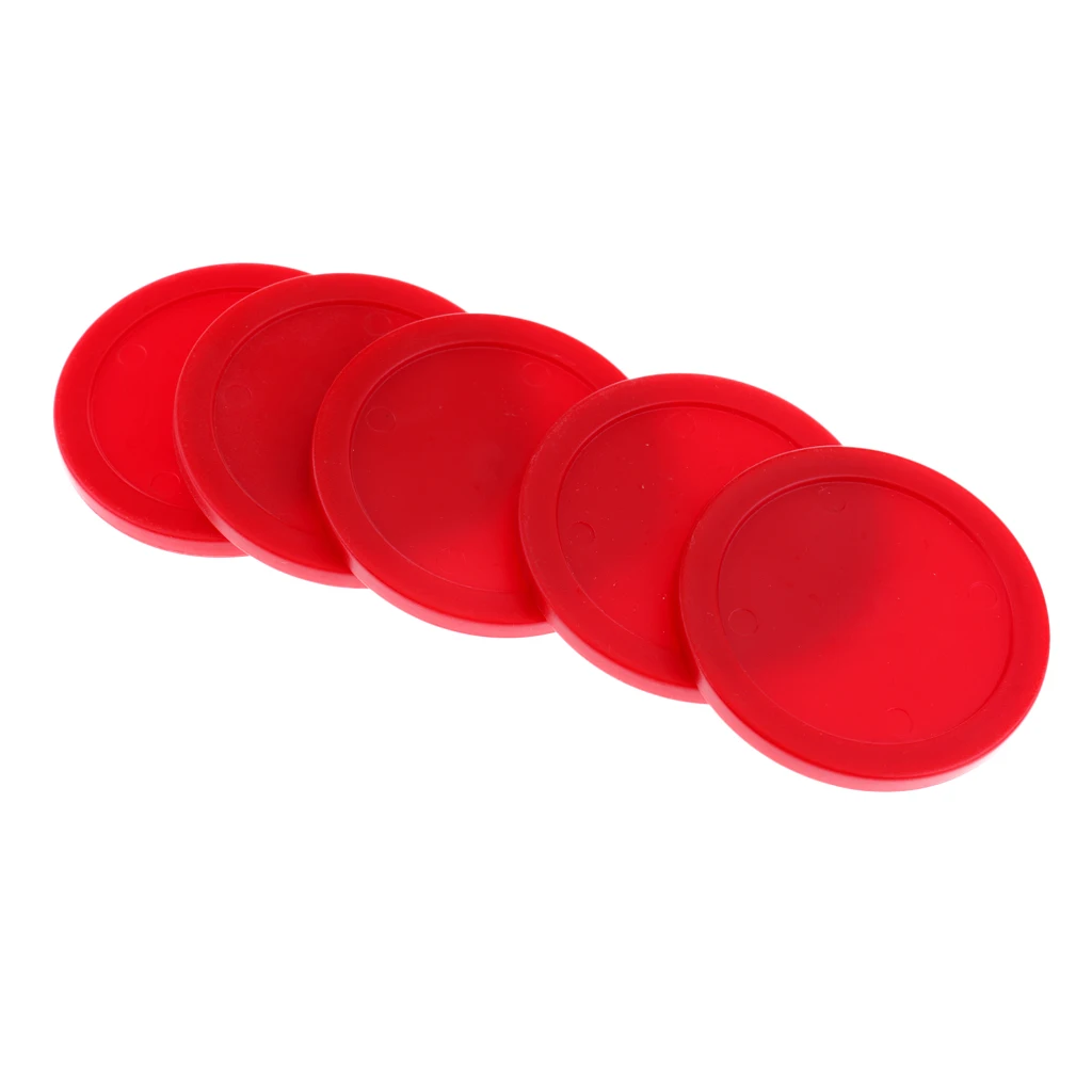 5 Pieces Air Hockey Replacement Pucks,62mm Round Pucks for Game Tables Equipment