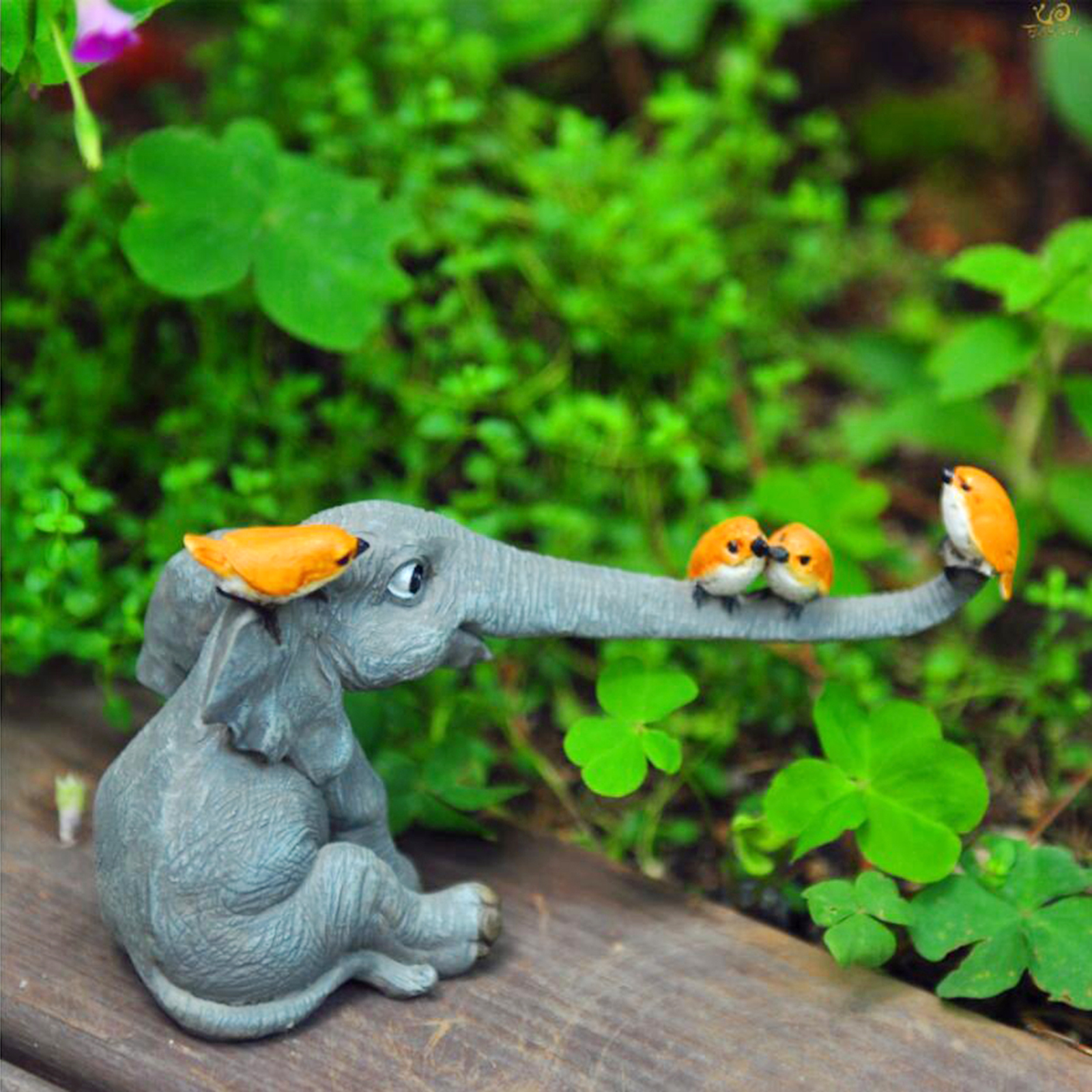 Sculpture Home Decor Statue Ornament Art Sculpture Collectibles Everyday Collection Elephant Figurines Fairy Garden Ornaments